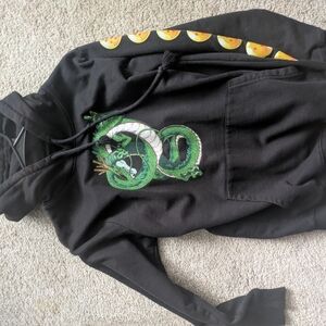 Black and Green Dragon Hoodie for Reptile Enthusiasts